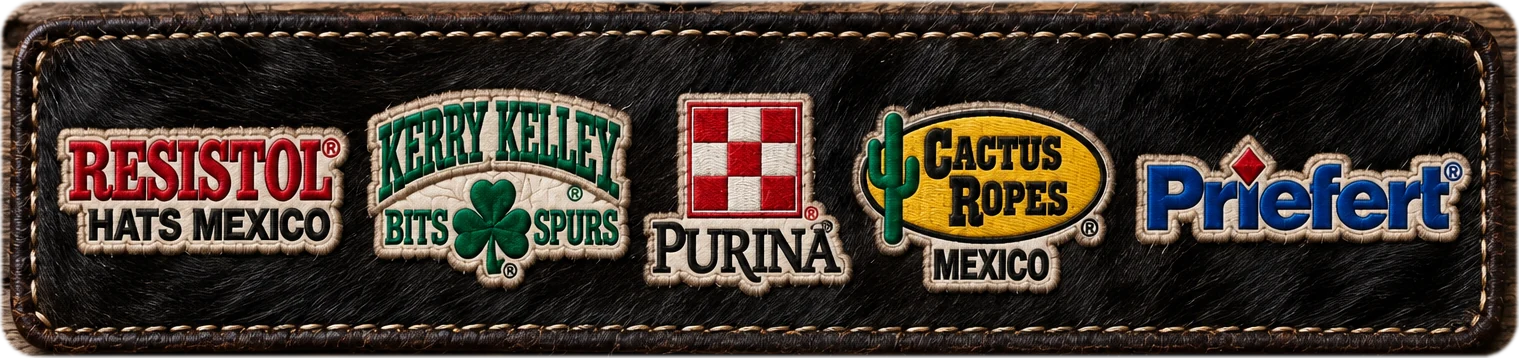 Patrocinadores: Resistol Hats México, Kerry Kelley Bits & Spurs, Purina, Cactus Ropes México y Priefert